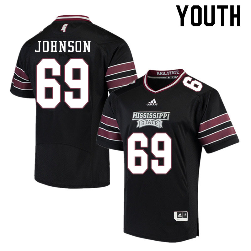 Youth #69 Kwatrivous Johnson Mississippi State Bulldogs College Football Jerseys Sale-Black - Click Image to Close